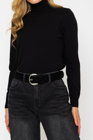 Carraig Donn Black Faux Suede Belt