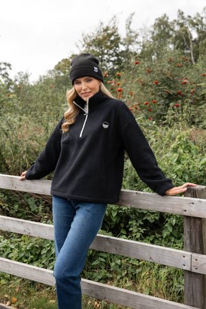 Carraig Donn Black Fleece With Contrast Zip