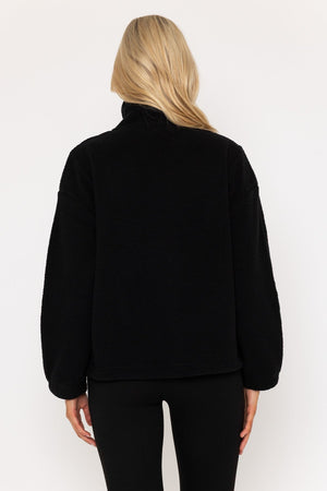 Carraig Donn Black Fleece With Contrast Zip