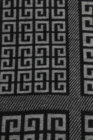 Carraig Donn Black Geometric Print Scarf