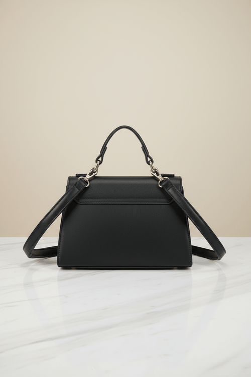 Carraig Donn Black Grab Handle Flap Over Bag