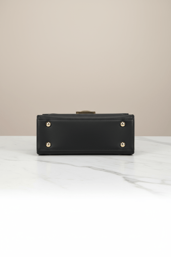 Carraig Donn Black Grab Handle Flap Over Bag