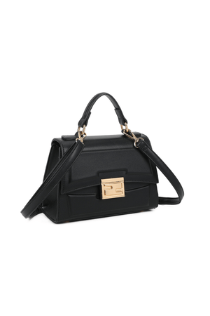 Carraig Donn Black Grab Handle Flap Over Bag