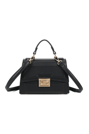 Carraig Donn Black Grab Handle Flap Over Bag