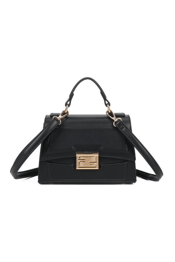 Carraig Donn Black Grab Handle Flap Over Bag