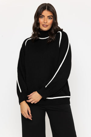 Carraig Donn Black Long Sleeve Sweater