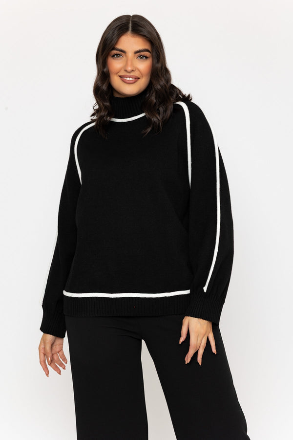 Carraig Donn Black Long Sleeve Sweater