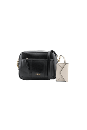 Carraig Donn Black Lunar Box Crossbody Bag