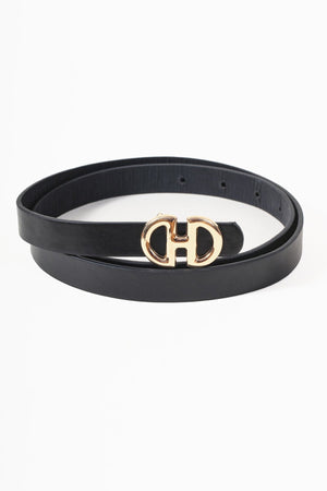 Carraig Donn Black Metal Link Detail Belt - Size M/L