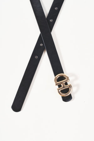 Carraig Donn Black Metal Link Detail Belt - Size M/L