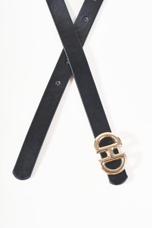 Carraig Donn Black Metal Link Detail Belt - Size S/M