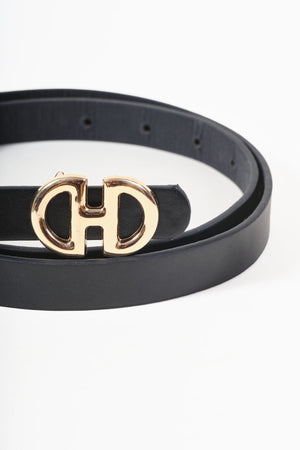 Carraig Donn Black Metal Link Detail Belt - Size S/M