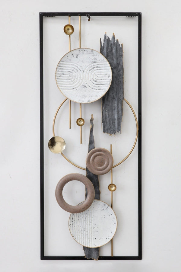 Carraig Donn Black Metal Rectangle Circle Wall Art