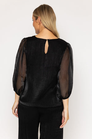 Carraig Donn Black Organza Top