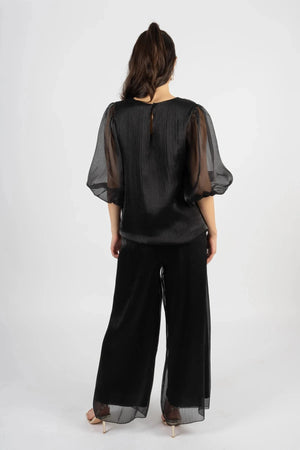 Carraig Donn Black Organza Top