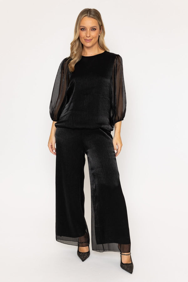 Carraig Donn Black Organza Trousers