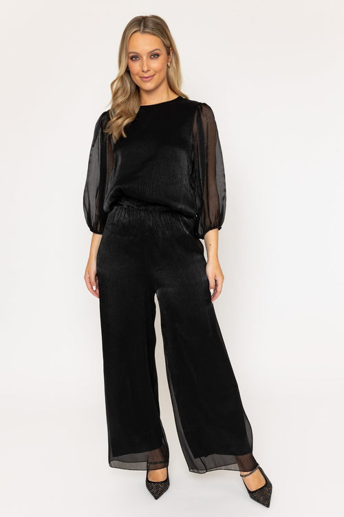 Black Organza Trousers