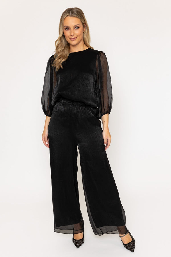 Carraig Donn Black Organza Trousers