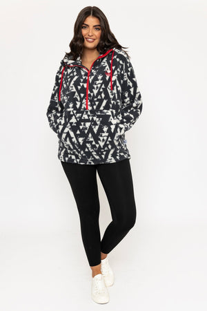 Carraig Donn Black Printed Teddy Fleece