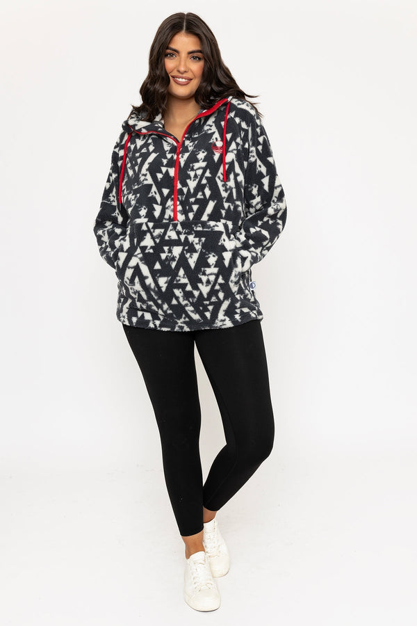 Carraig Donn Black Printed Teddy Fleece