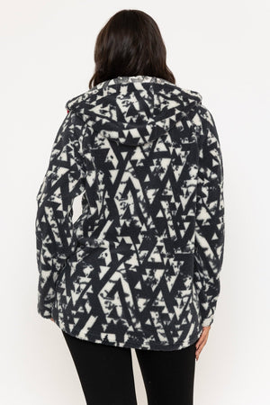 Carraig Donn Black Printed Teddy Fleece