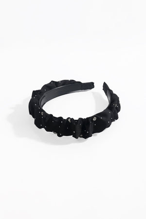 Carraig Donn Black Satin Diamante Hairband