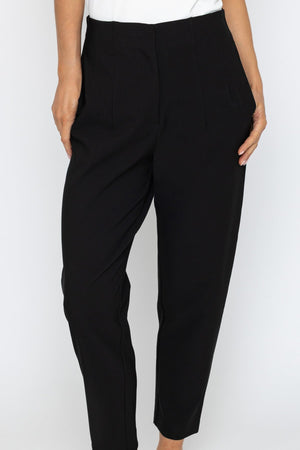 Carraig Donn Black Tapered Ankle Grazer Trousers