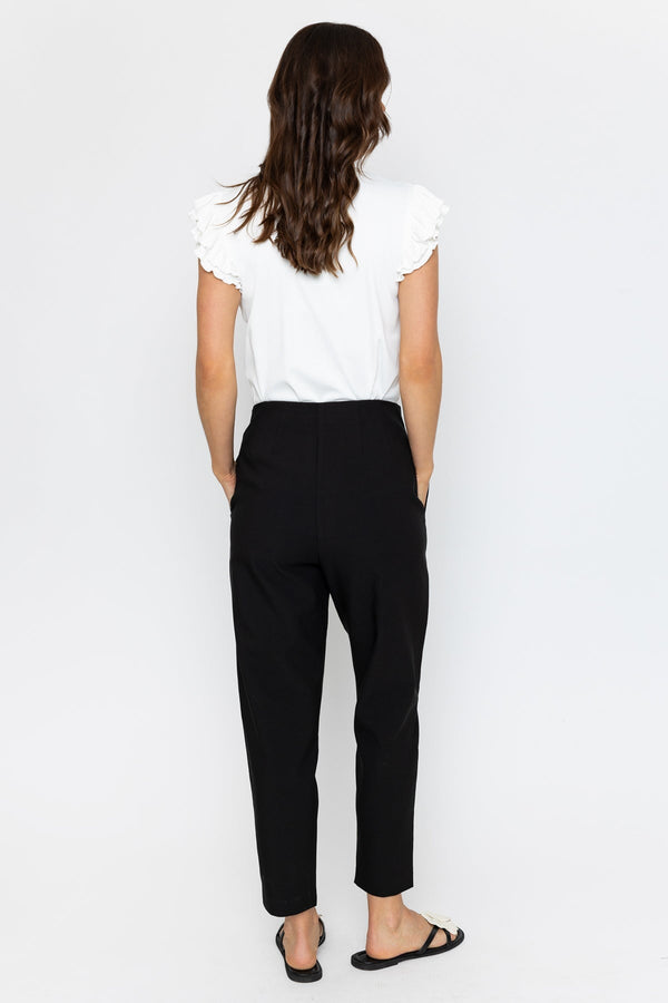 Carraig Donn Black Tapered Ankle Grazer Trousers