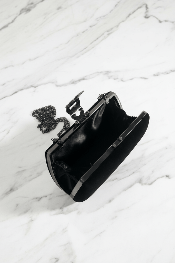 Carraig Donn Black Velvet Clutch