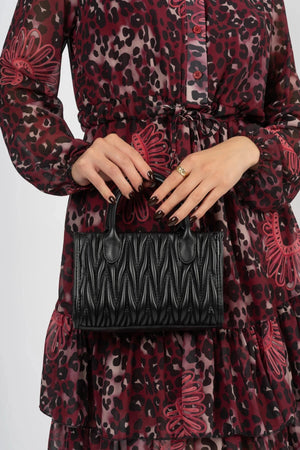 Carraig Donn Black Weave Mini Bag