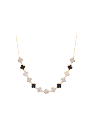 Carraig Donn Black & White Thirteen Fleur Necklace