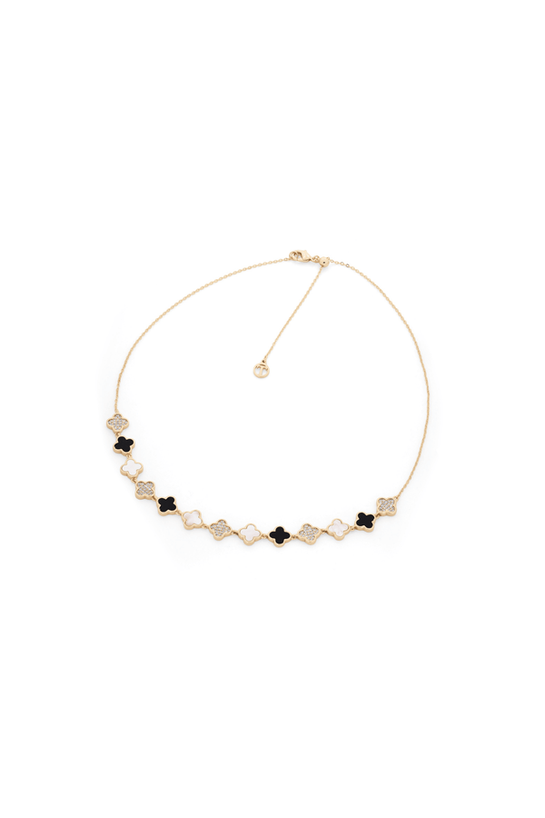 Carraig Donn Black & White Thirteen Fleur Necklace