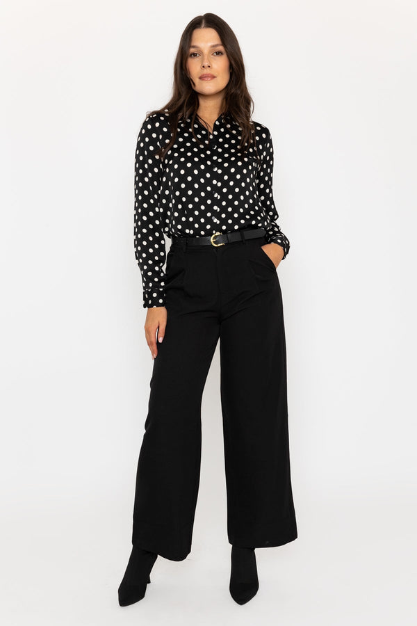 Carraig Donn Black Wide Leg Tailored Trousers