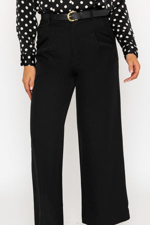 Carraig Donn Black Wide Leg Tailored Trousers