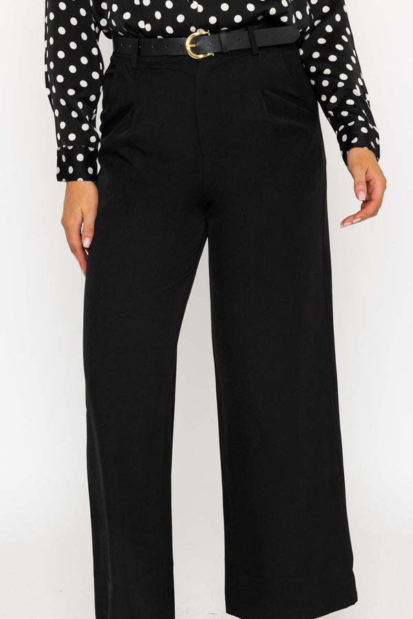 Carraig Donn Black Wide Leg Tailored Trousers