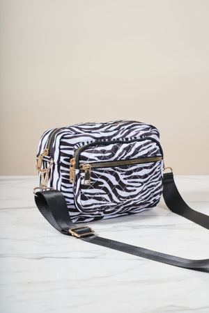 Carraig Donn Black Zebra Camera Bag