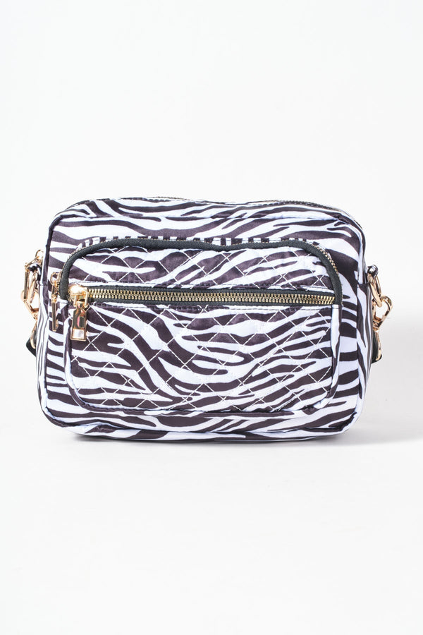 Carraig Donn Black Zebra Camera Bag