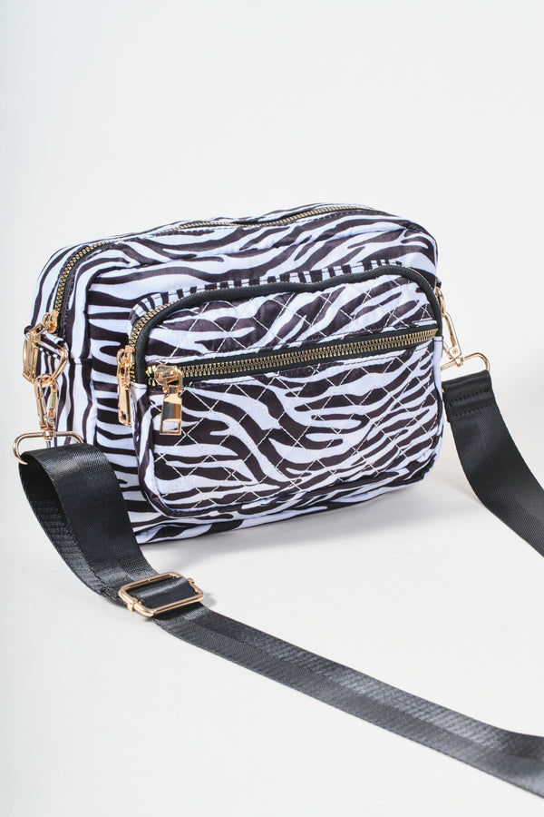 Carraig Donn Black Zebra Camera Bag