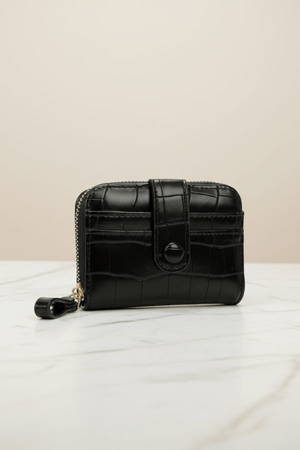 Carraig Donn Black Zip Tab Purse
