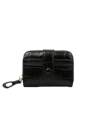 Carraig Donn Black Zip Tab Purse