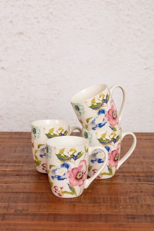 Bloom Ceramic Mug Set Of 4