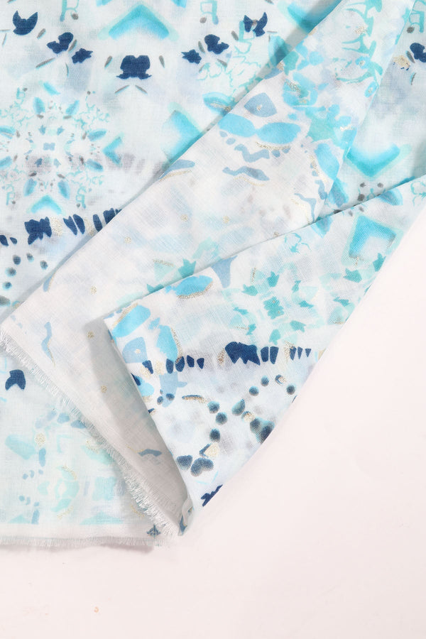Carraig Donn Blue Abstract Animal Print Scarf