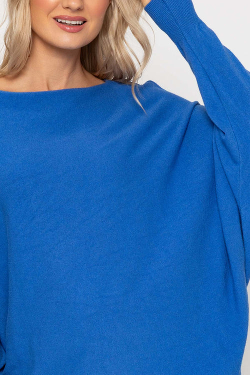 Carraig Donn Blue Batwing Knit Jumper