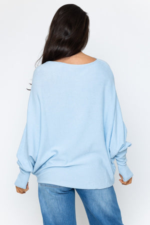 Carraig Donn Blue Batwing Knit Jumper