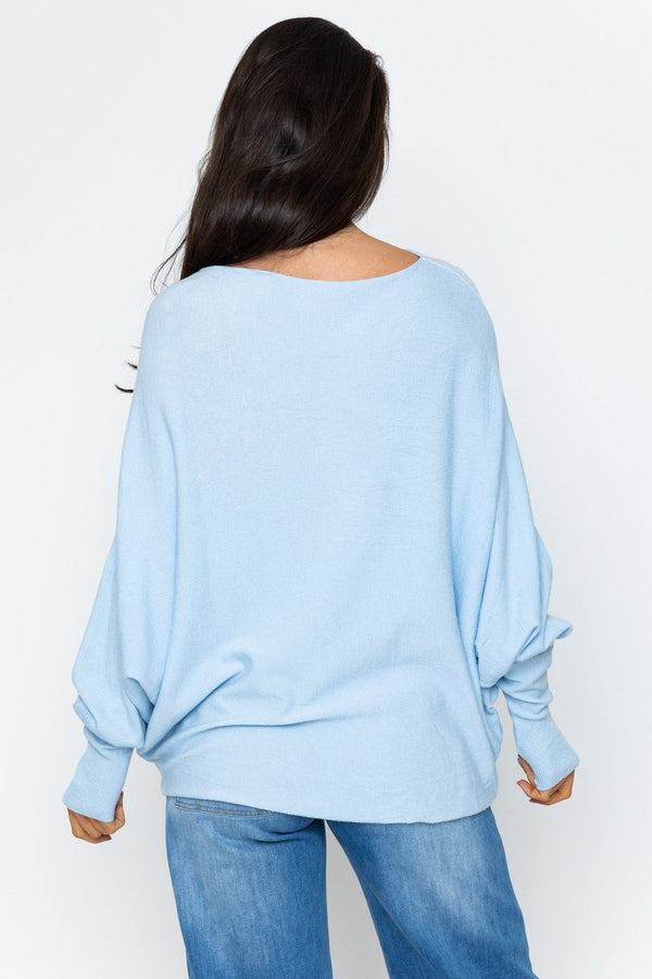 Carraig Donn Blue Batwing Knit Jumper