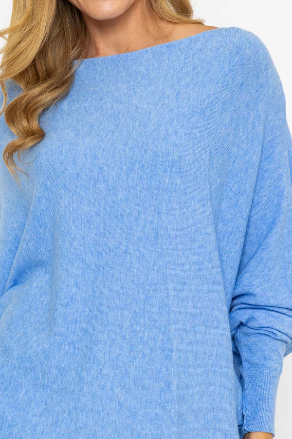 Carraig Donn Blue Batwing Knit Jumper