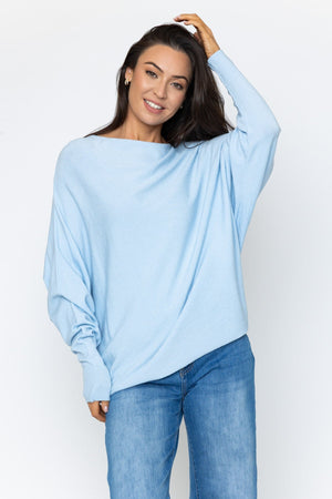 Carraig Donn Blue Batwing Knit Jumper