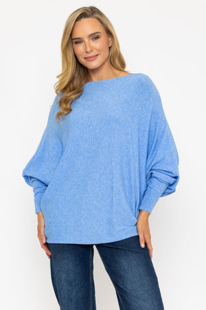 Carraig Donn Blue Batwing Knit Jumper