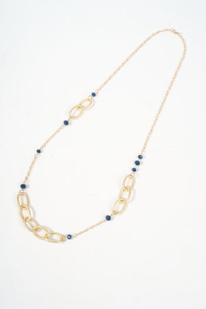 Carraig Donn Blue Bead & Link Long Necklace