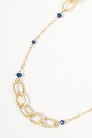 Carraig Donn Blue Bead & Link Long Necklace